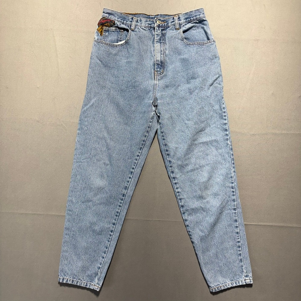 Vintage Jeanjer by Jordache High Waisted Mom Jeans Light Wash Blue Denim 17/18
